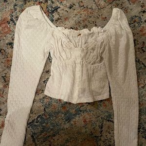long sleeve eyelet free people top